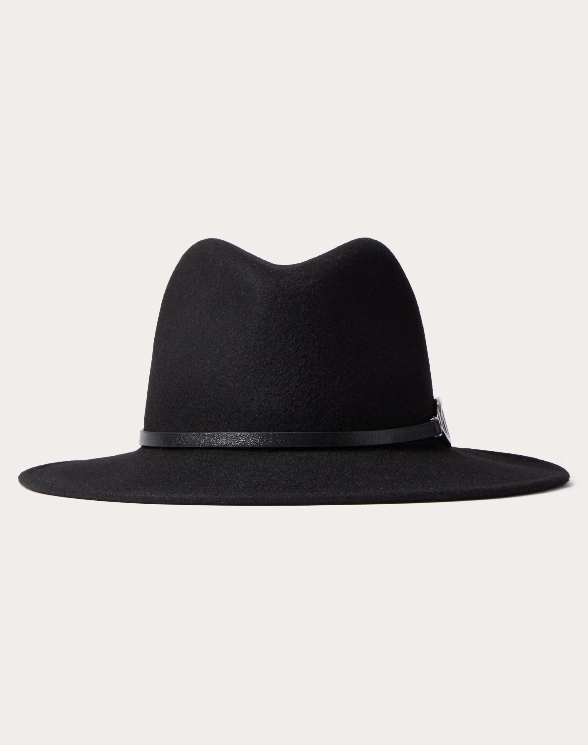 VLOGO THE BOLD EDITION MERINO WOOL AND LEATHER FEDORA HAT - 1