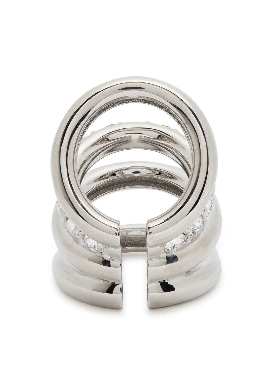 Rabanne Crystal-embellished Layered ear Cuff - 4