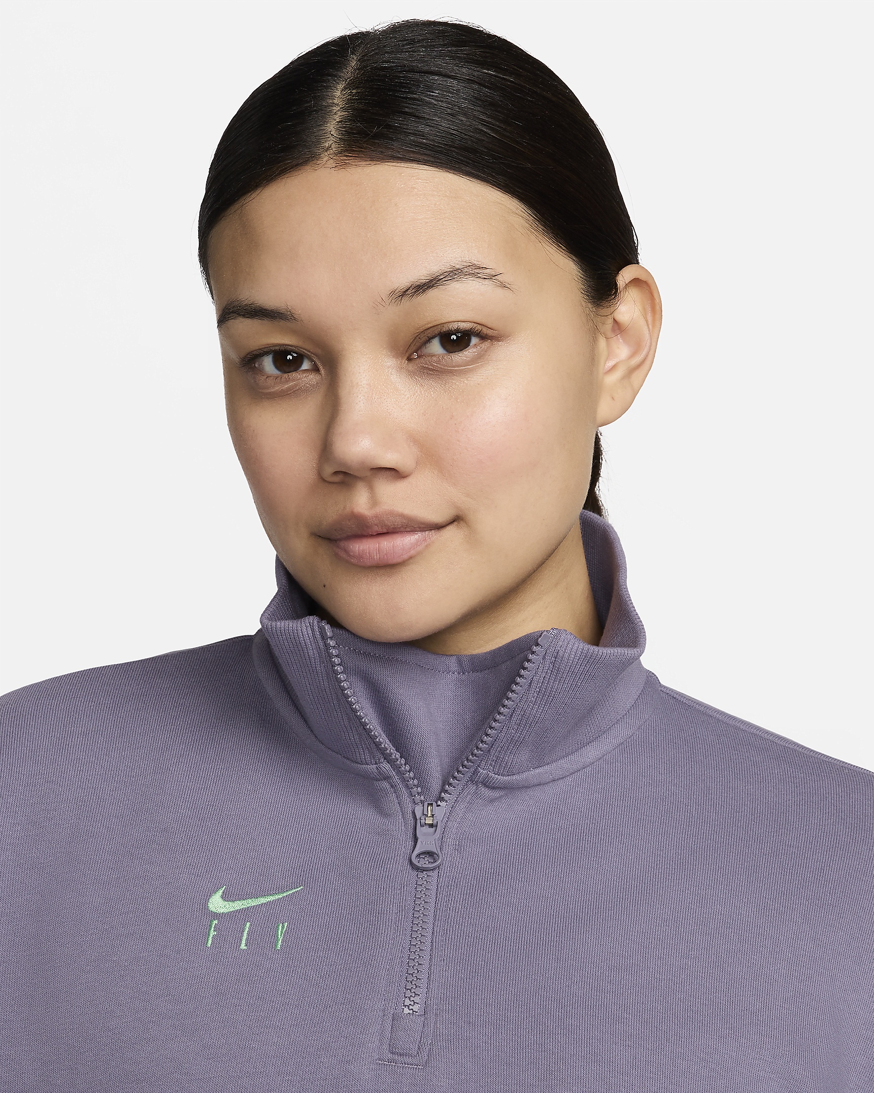 Nike Swoosh Fly Women's Dri-FIT Oversized 1/4-Zip French Terry Basketball Top - 3