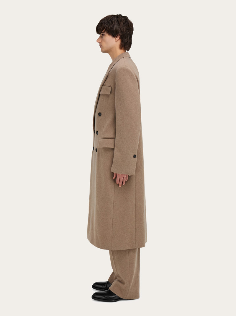 Jersey interlock double breasted coat 3