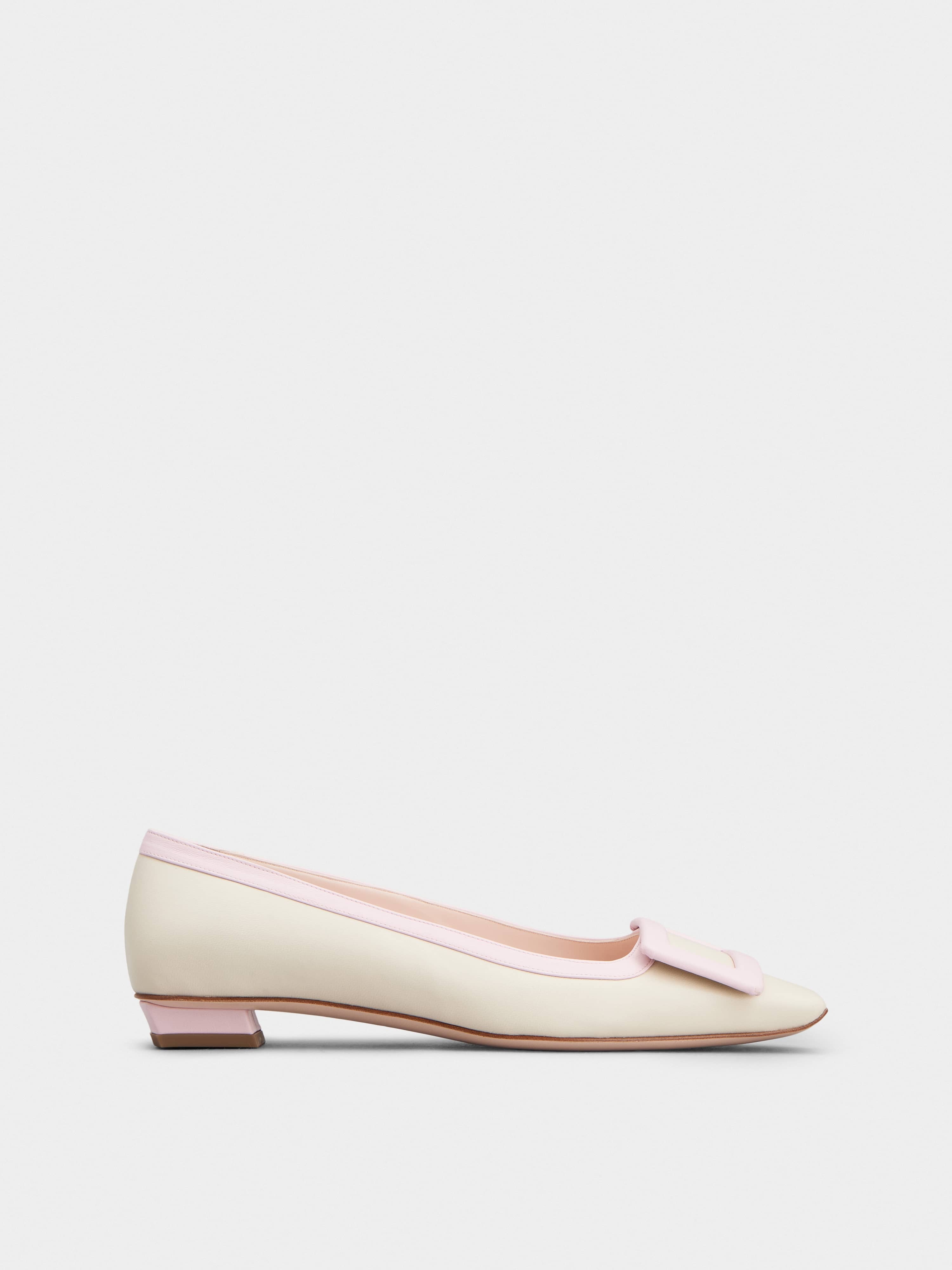 Belle Vivier Covered Buckle Ballerinas in Nappa Leather - 1