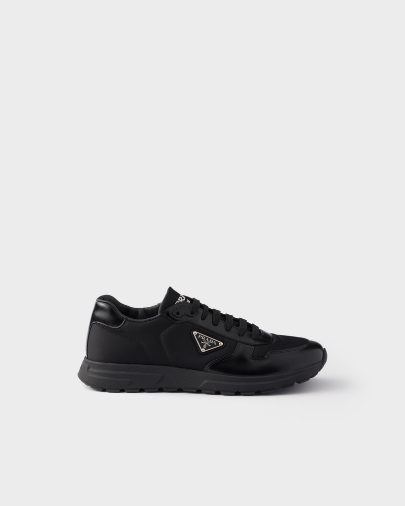 Prada Prax 01 Re-Nylon and brushed leather sneakers outlook