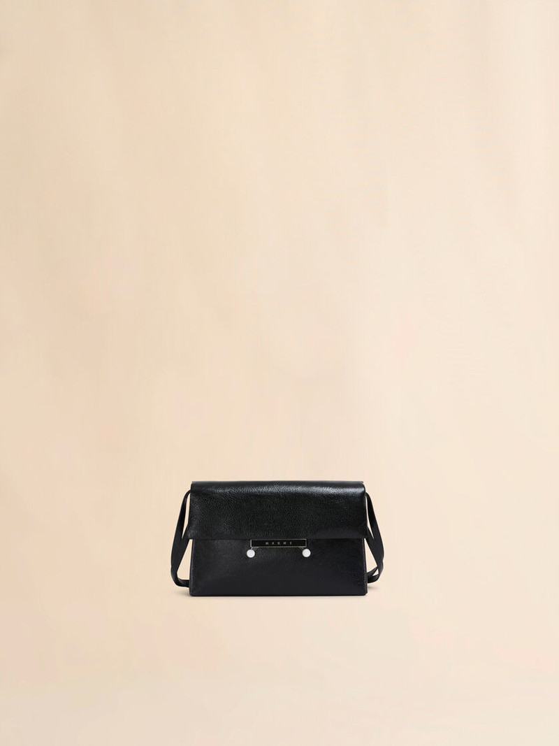BLACK CRAQUELÉ PATENT LEATHER MEDIUM ENVELOPE 가방 1
