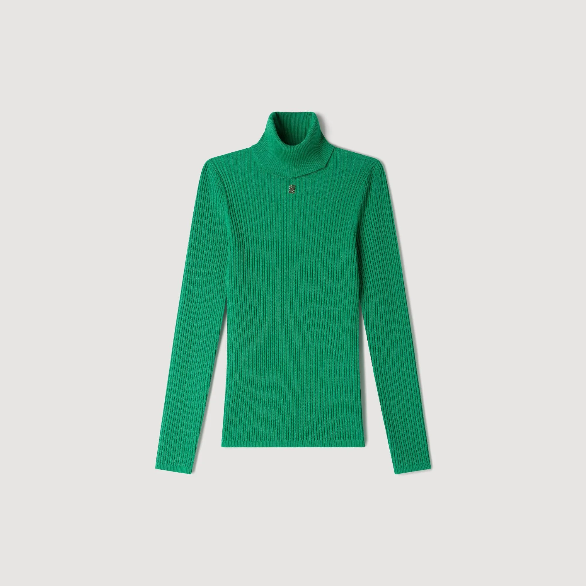 ROLL-NECK CABLE KNIT JUMPER - 1