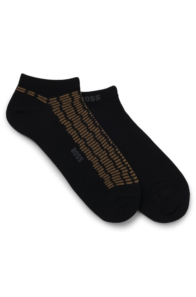 TWO-PACK OF COTTON-BLEND ANKLE SOCKS WITH LOGOS 1