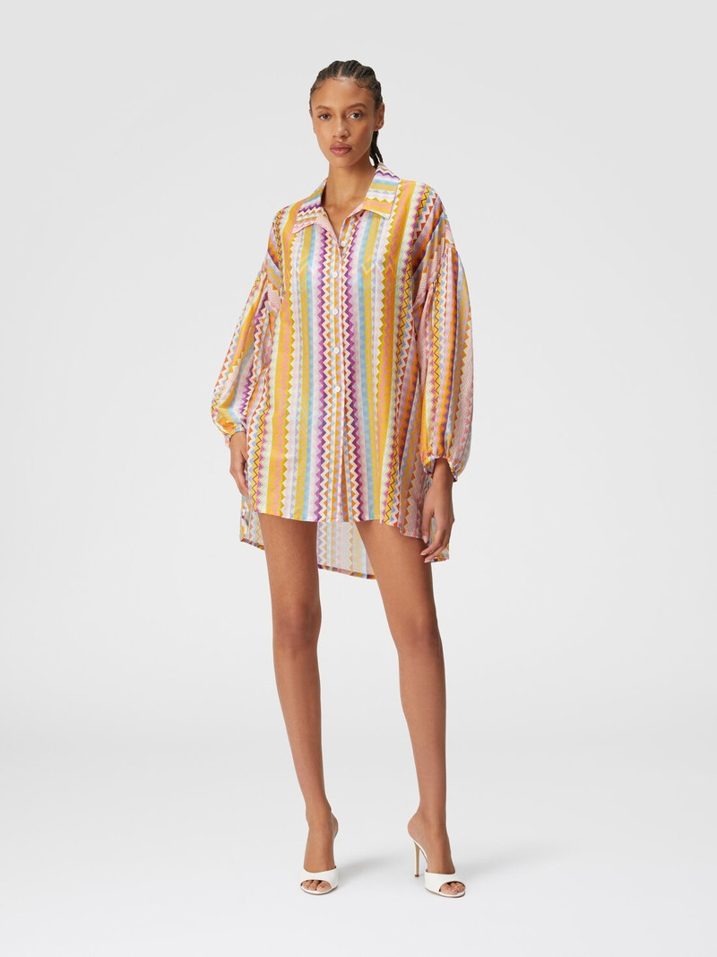 Missoni Silk and cotton oversize blouse with zigzag print outlook
