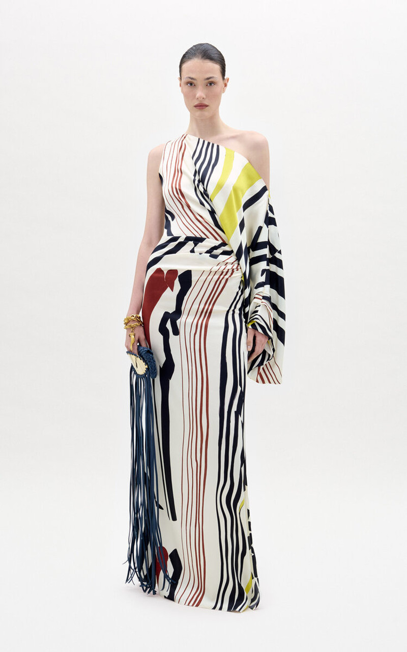 SILVIA TCHERASSI Dotty Asymmetric Silk Dress multi outlook