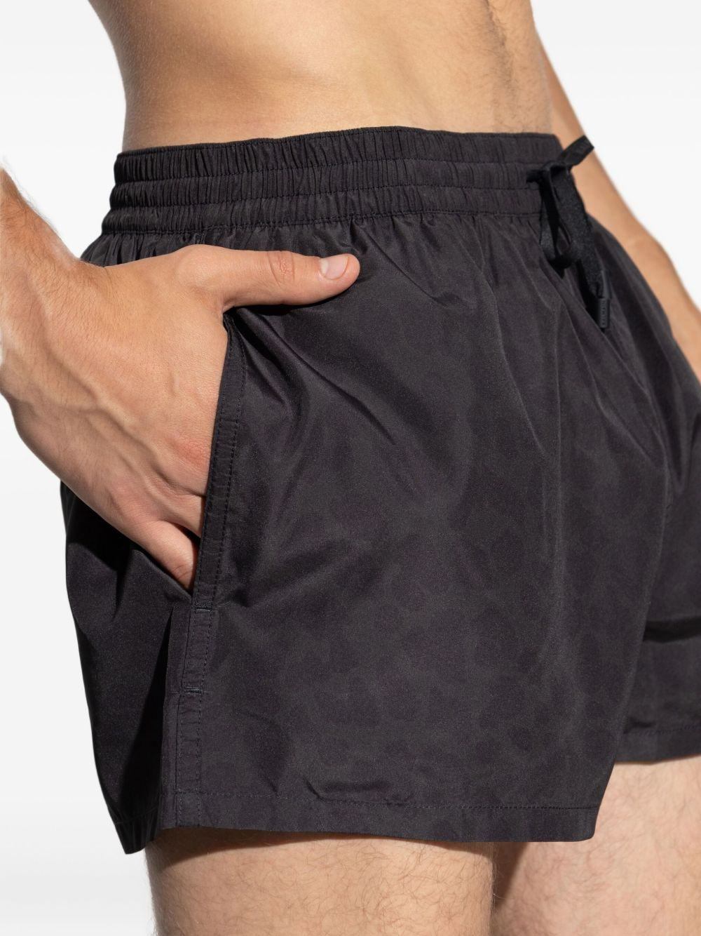 drawstring-fastening swim shorts - 2