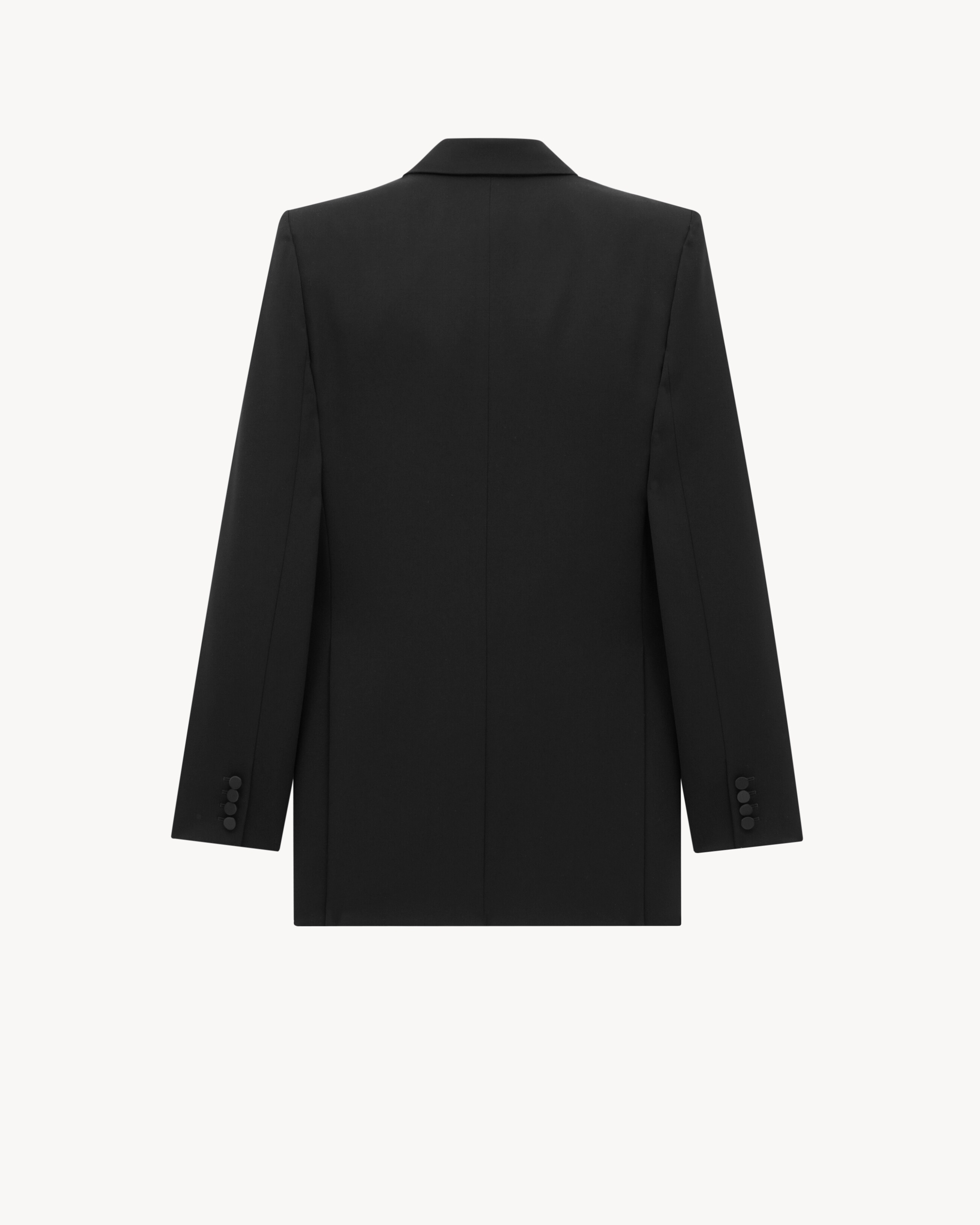 TUXEDO JACKET IN GRAIN DE POUDRE - 3