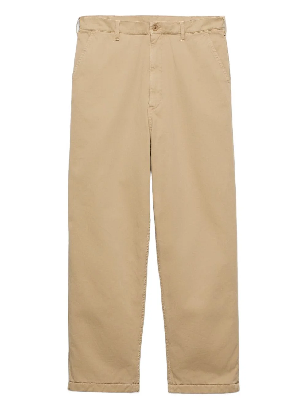 triangle-logo cotton trousers - 1