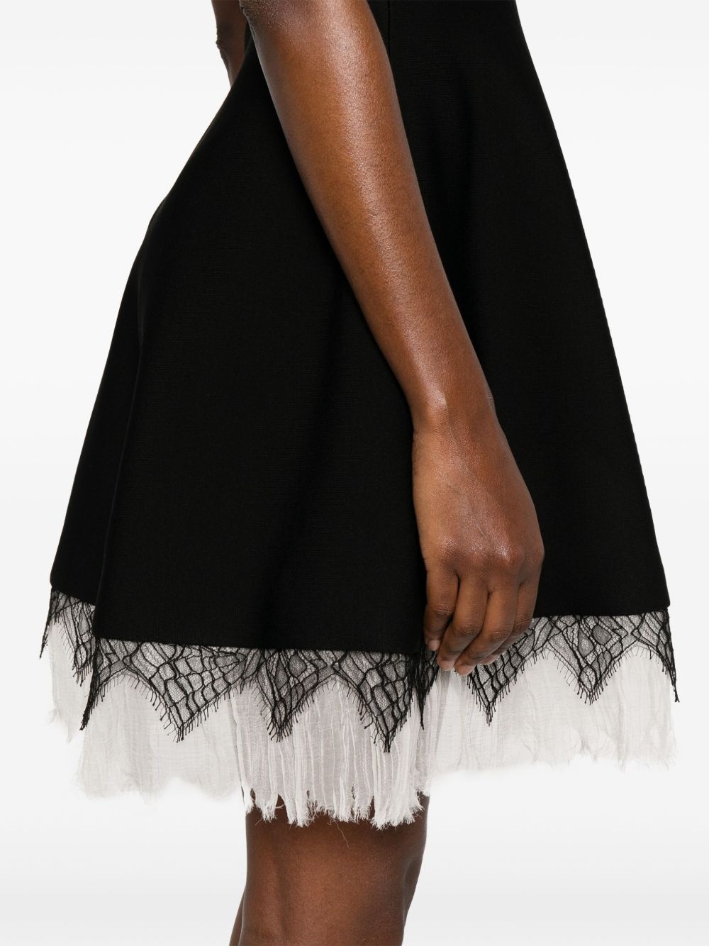 cobweb-lace mini dress - 5