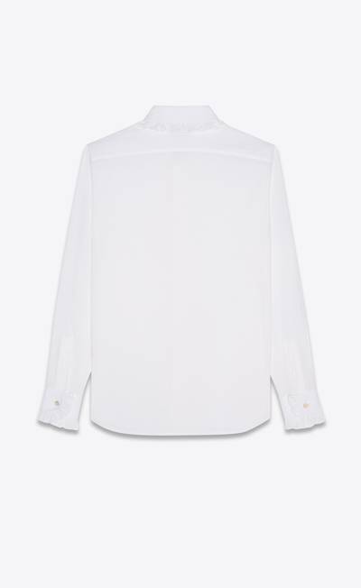 SAINT LAURENT frilly fitted shirt in cotton voile outlook