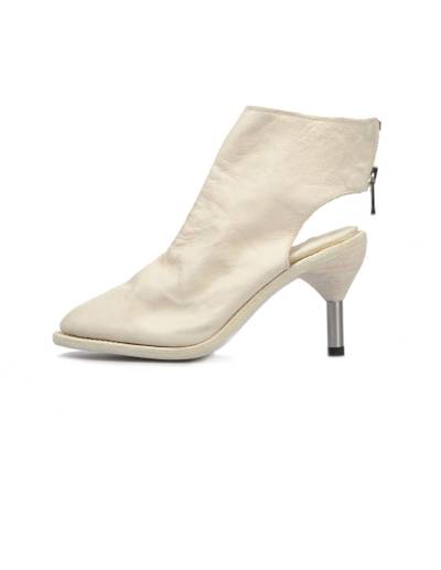 Guidi WHITE LEATHER ANKLE BOOTS outlook