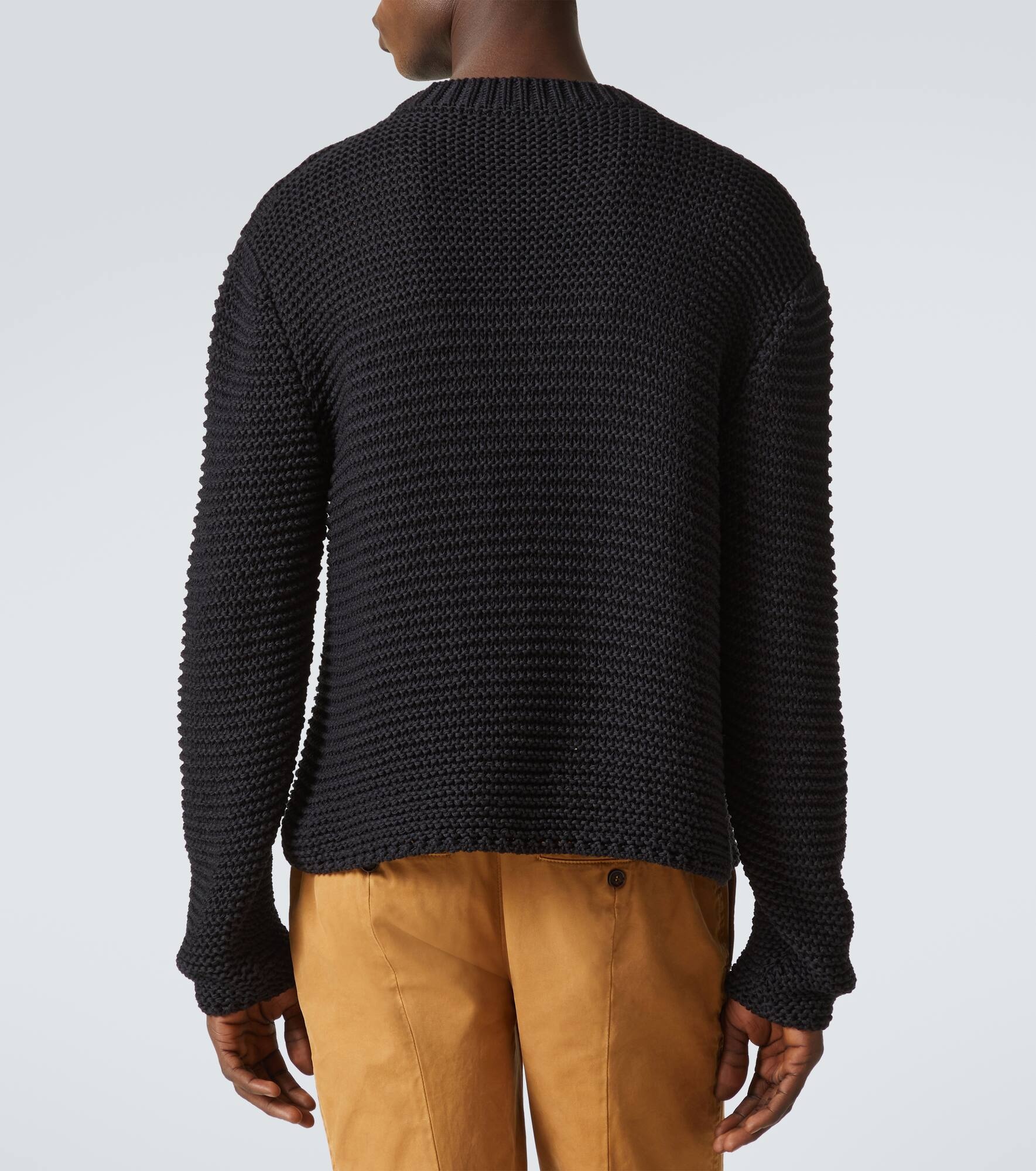 Logo cotton jacquard sweater - 4