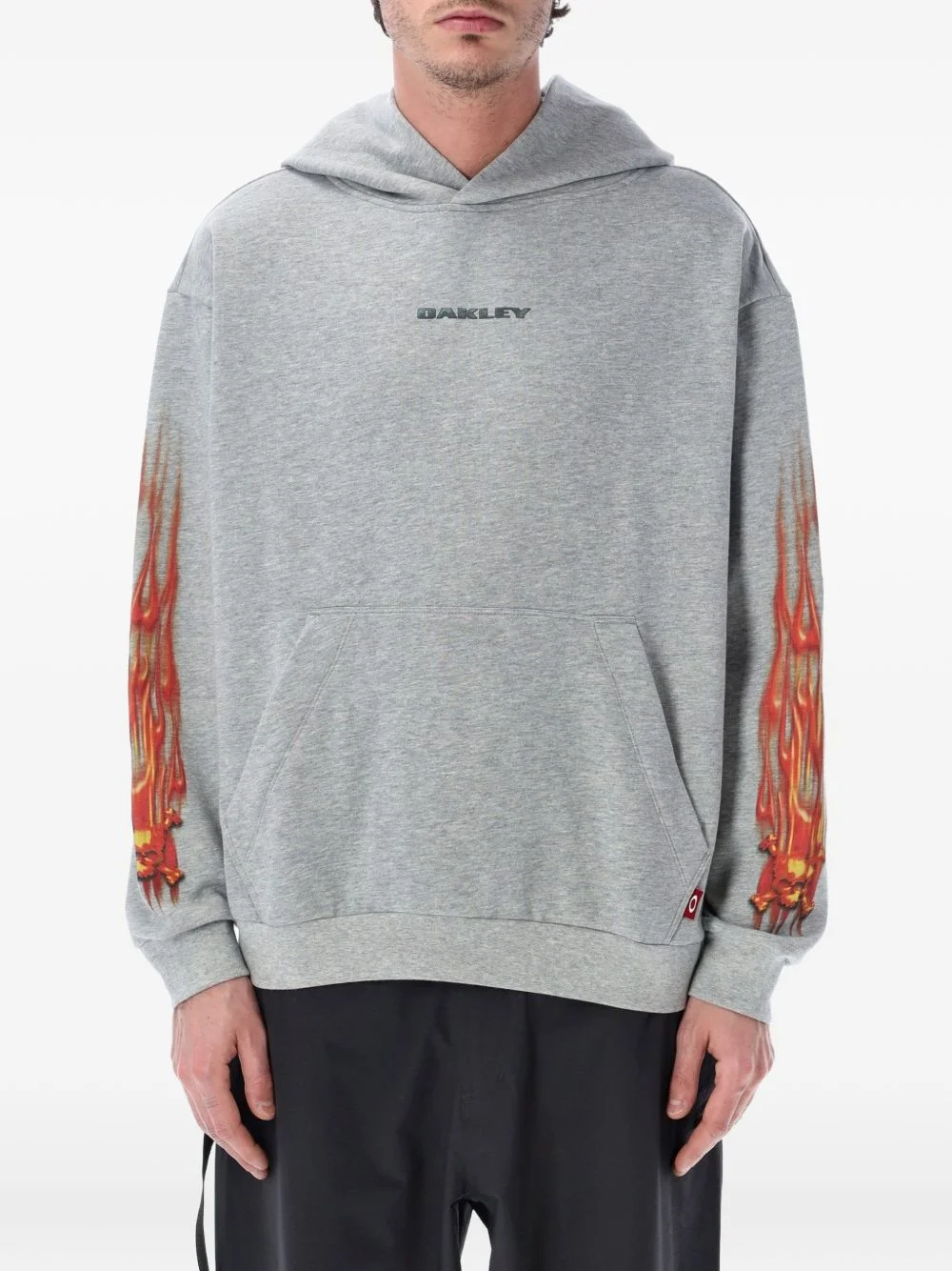 flame-print hoodie - 1