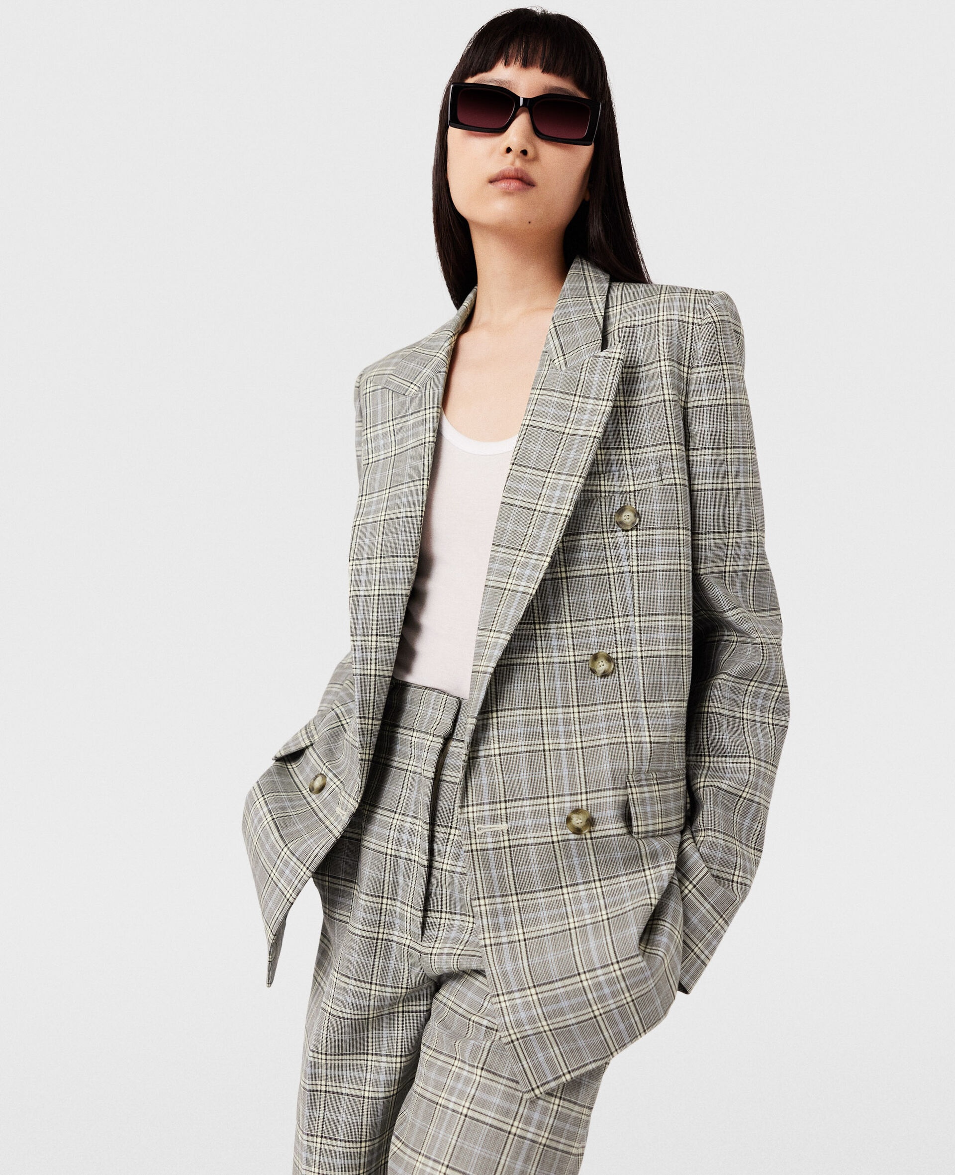 Double Breasted Wool Blazer - 2
