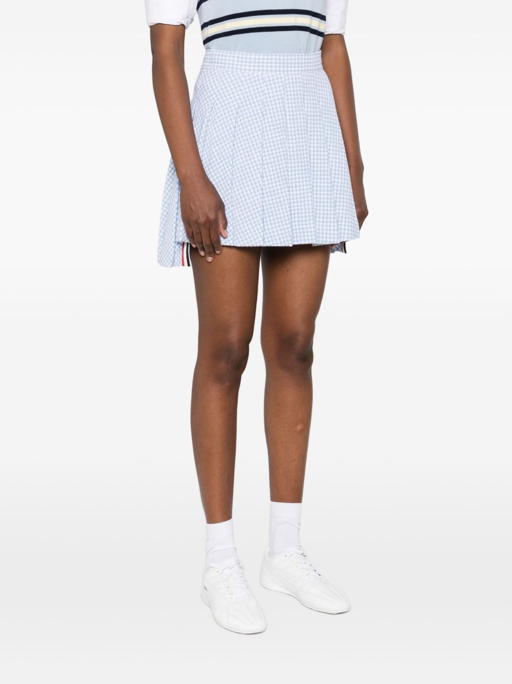 pleated checked mini skirt - 3