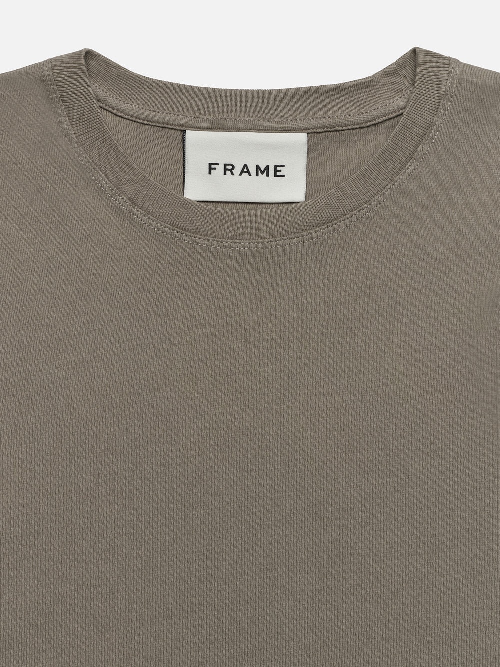 FRAME Logo Tee in Stone Beige - 2