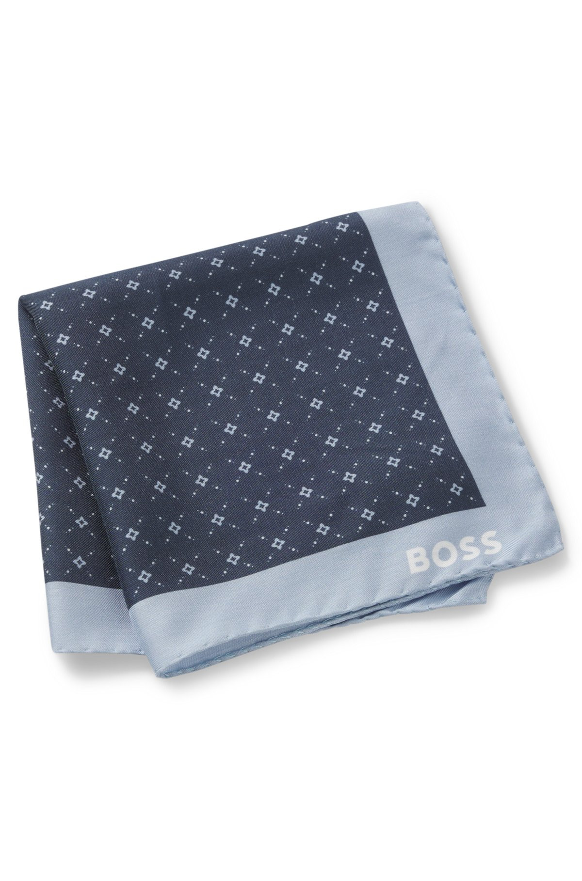 PRINTED POCKET SQUARE WITH LOGO BORDER - 3