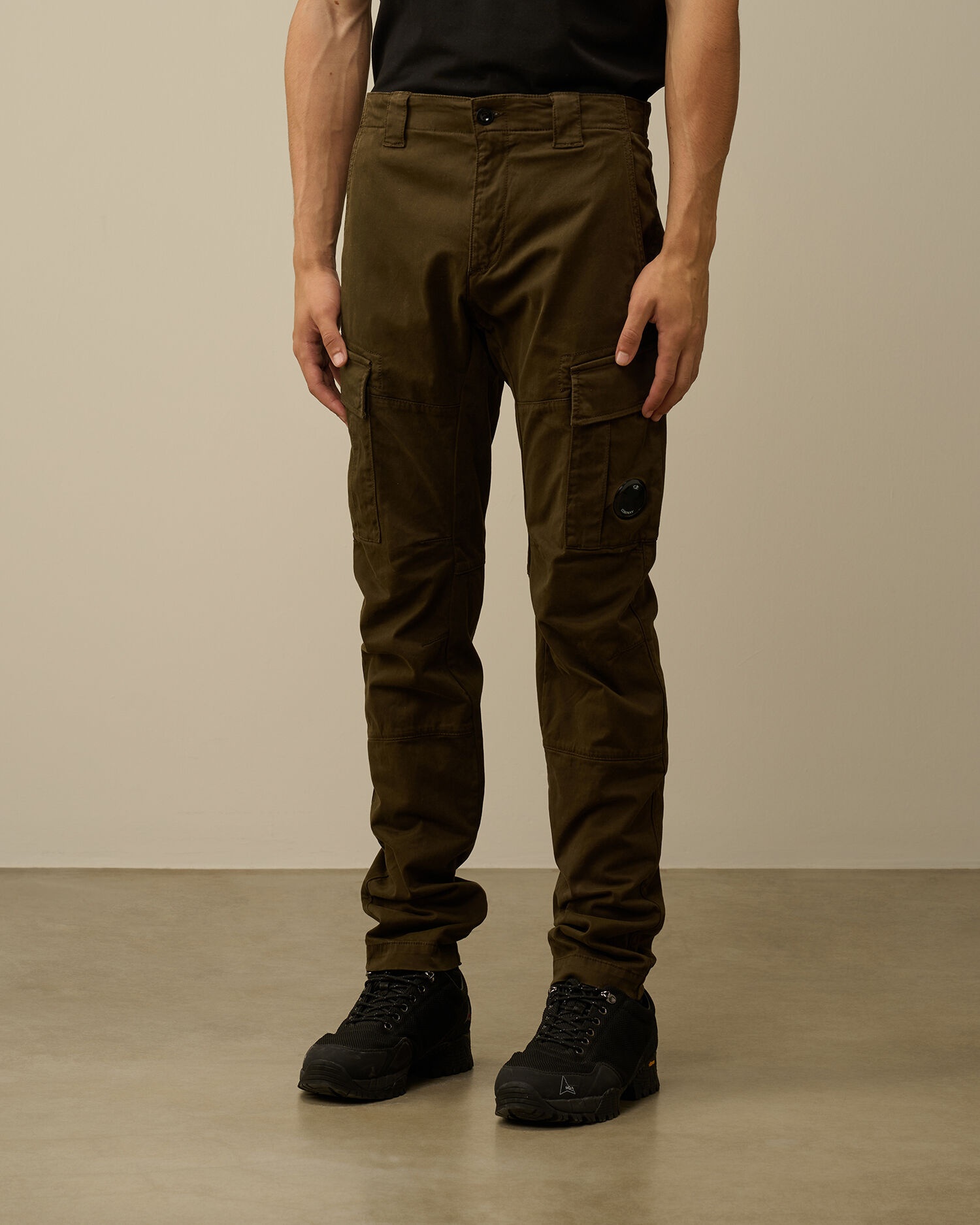 Stretch Sateen Ergonomic Lens Double Cargo Pants - 2