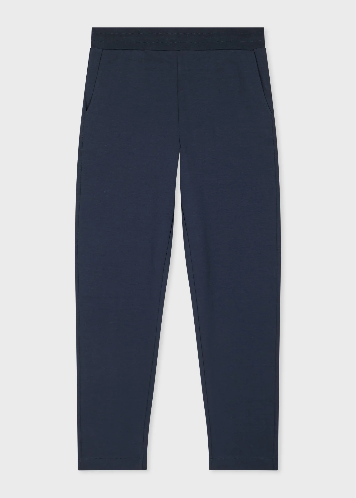 Navy Double Face Cotton-Blend Sweatpants - 1