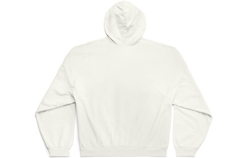 BALENCIAGA Diy College Hoodie Medium Fit in White outlook