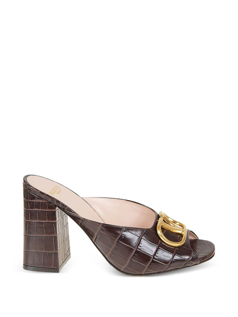 logo-detail heeled sandals 1