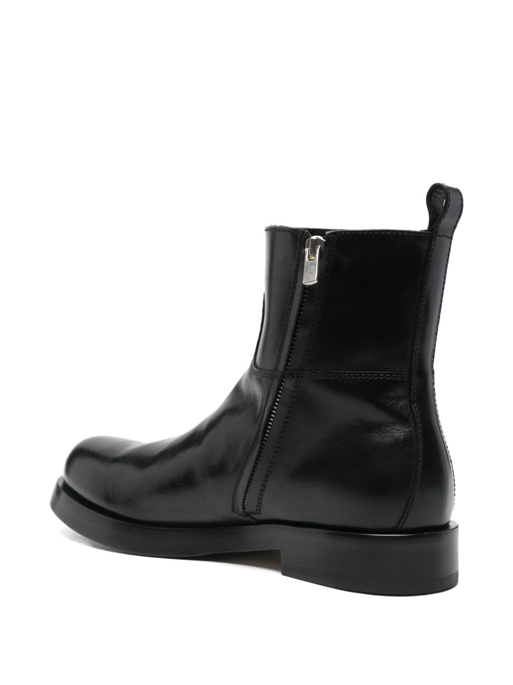 zip-detail leather boots - 3