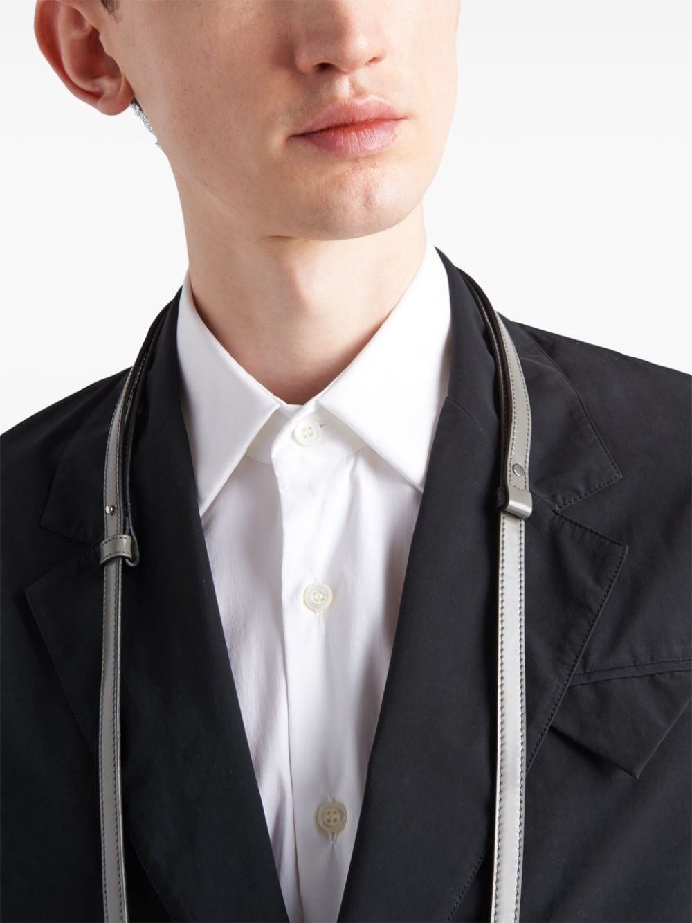 notched-lapels single-breasted blazer - 4