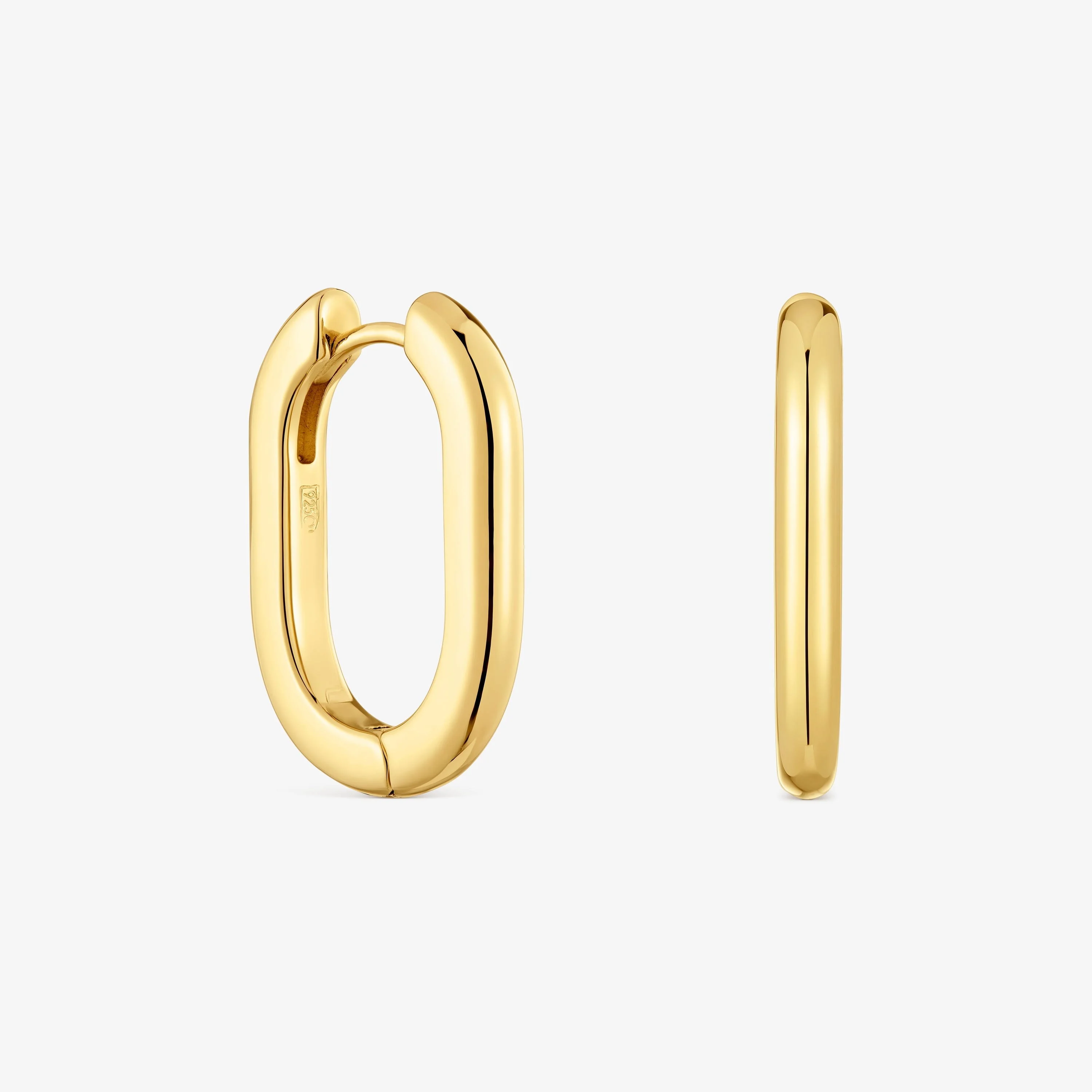 Long 22 mm Hoop earrings with 18K gold vermeil TOUS Basics - 1