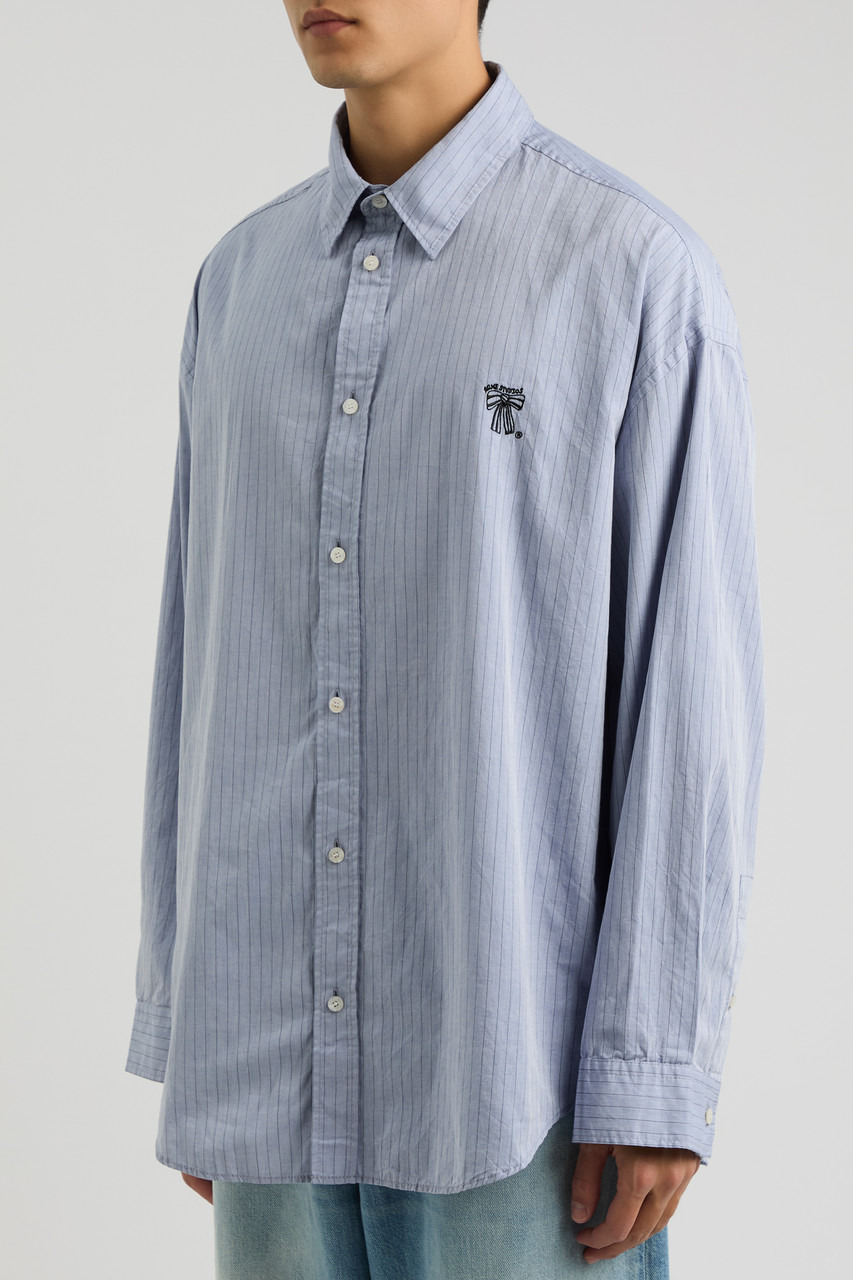 Acne Studios Logo-embroidered Striped Cotton Shirt - 2
