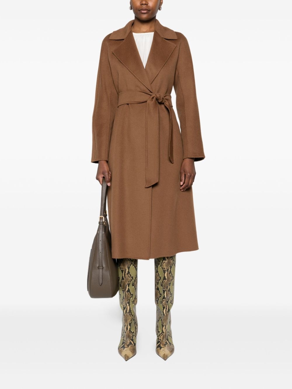 belted wrap coat - 2
