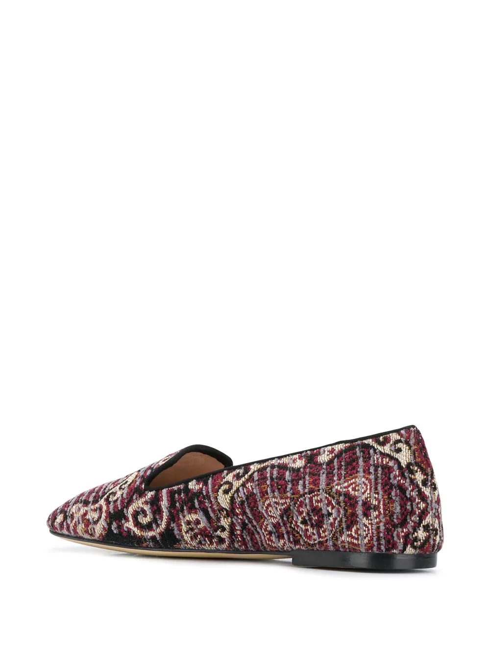 paisley-print flat loafers - 3