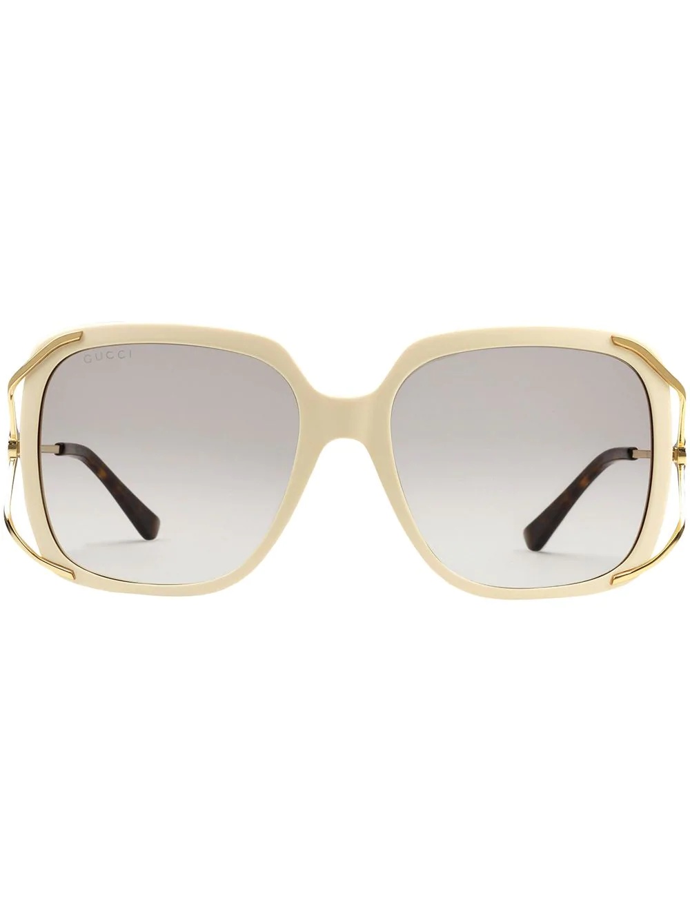 oversized round frame sunglasses - 1