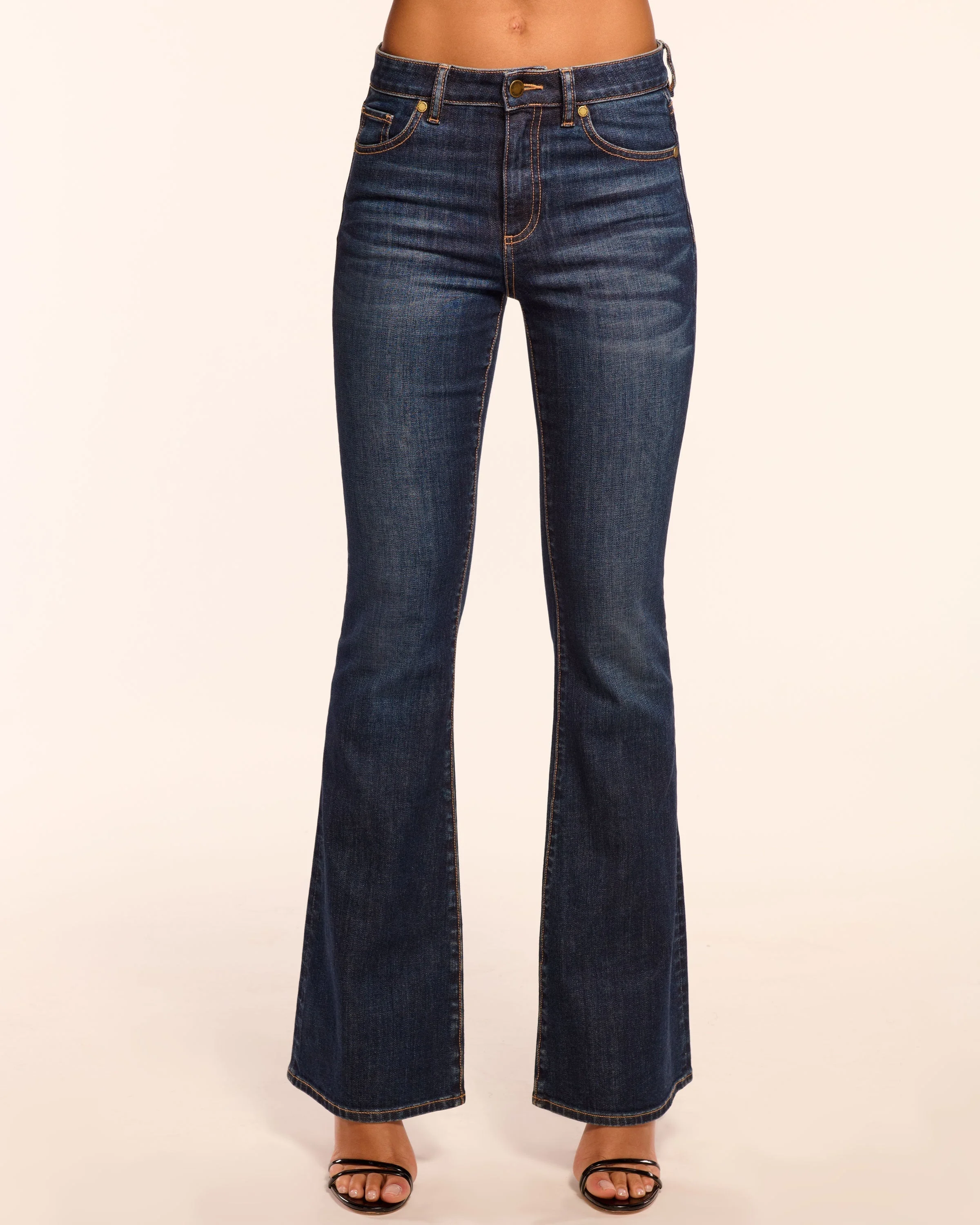 Helena 5-Pocket Flare Jean | DARK RINSE - 1