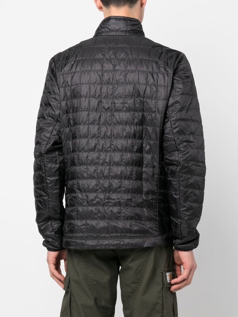 logo-patch padded jacket - 8