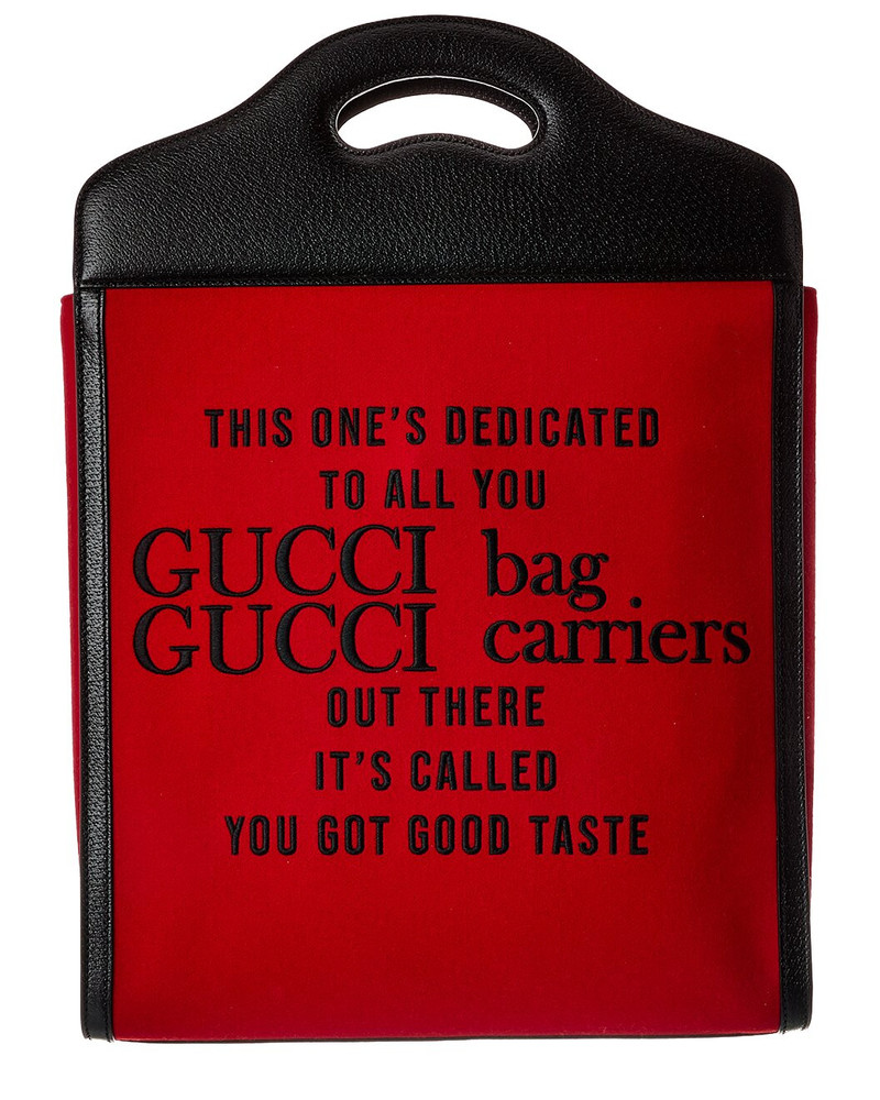 GUCCI Gucci Centennial 100 Medium Canvas & Leather Tote outlook