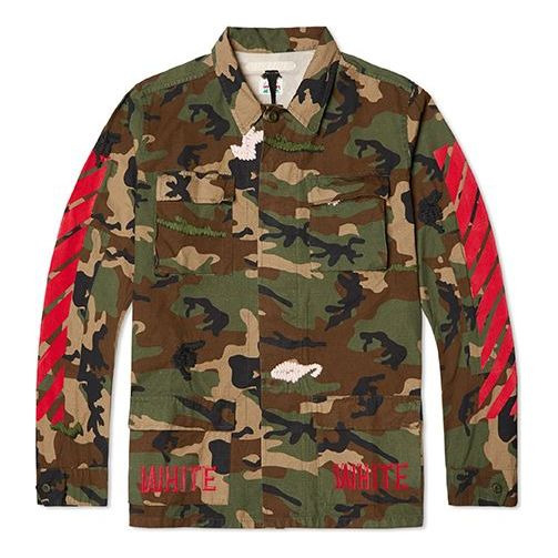 Off-White Camouflage Ribbon Jacket Shirt Men's Camouflage OMEA008F150390439920 - 1