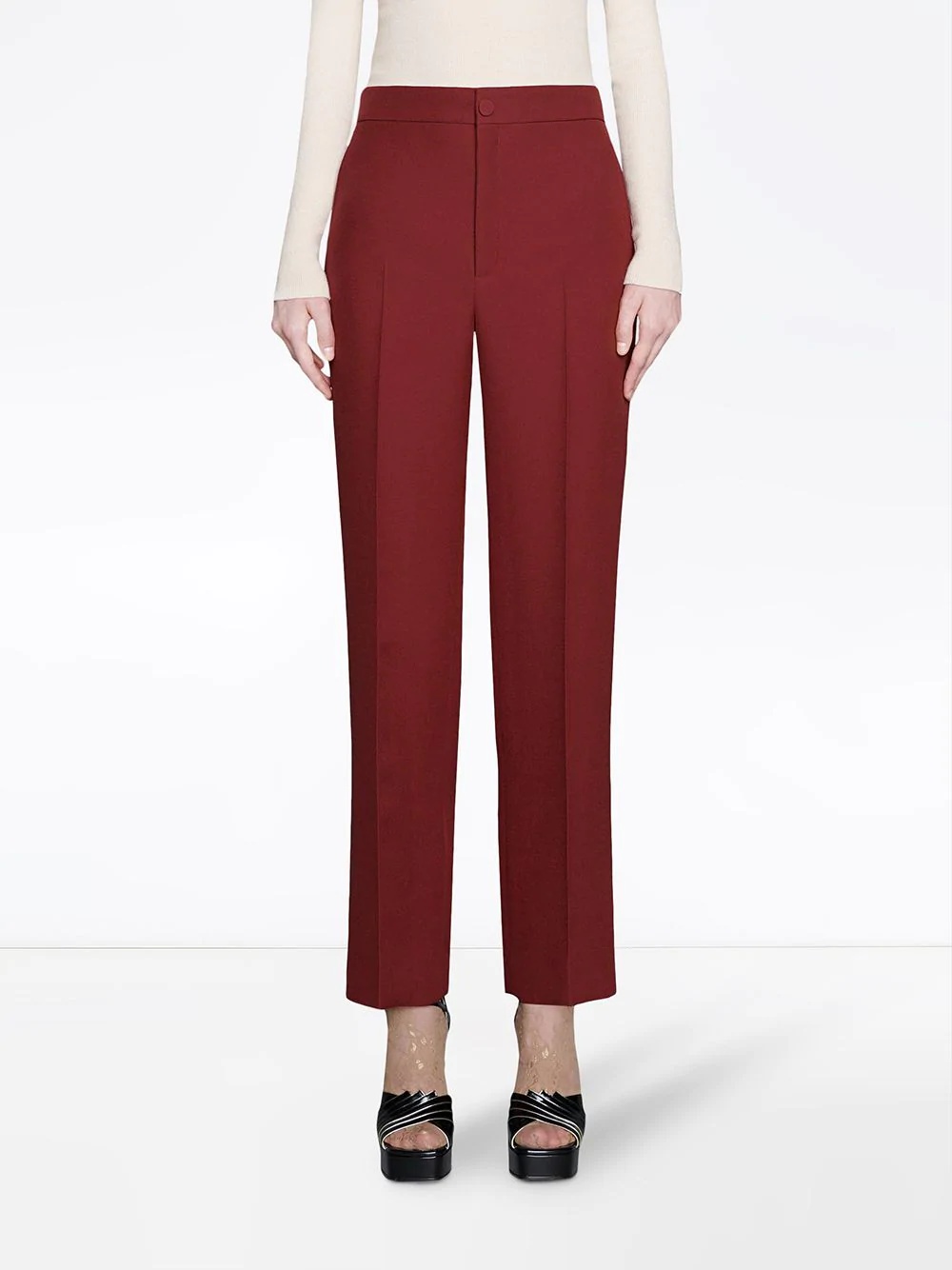 straight-leg tailored trousers - 3