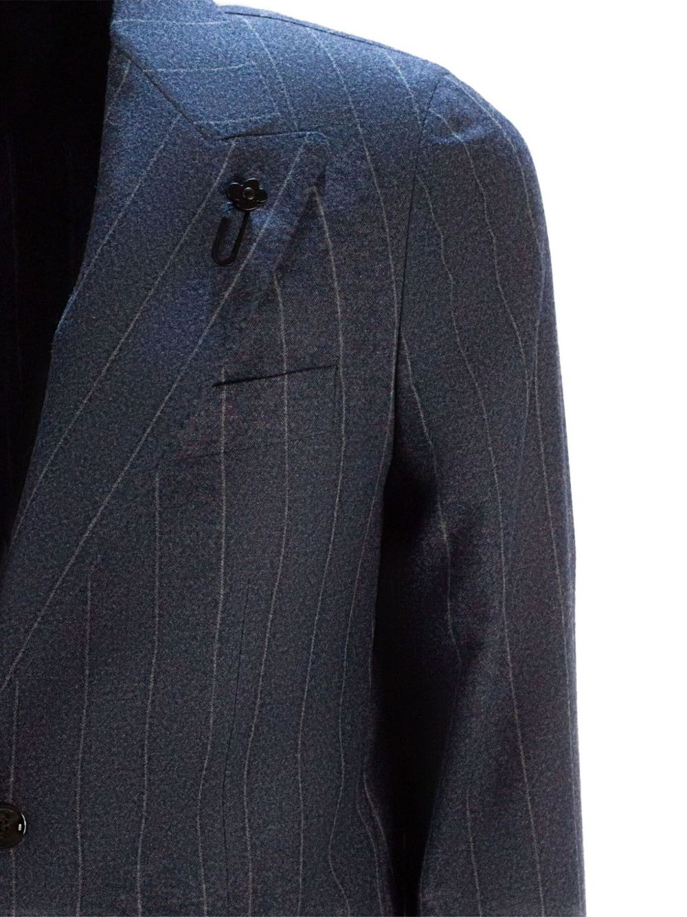 pinstripe lapel blazer - 4