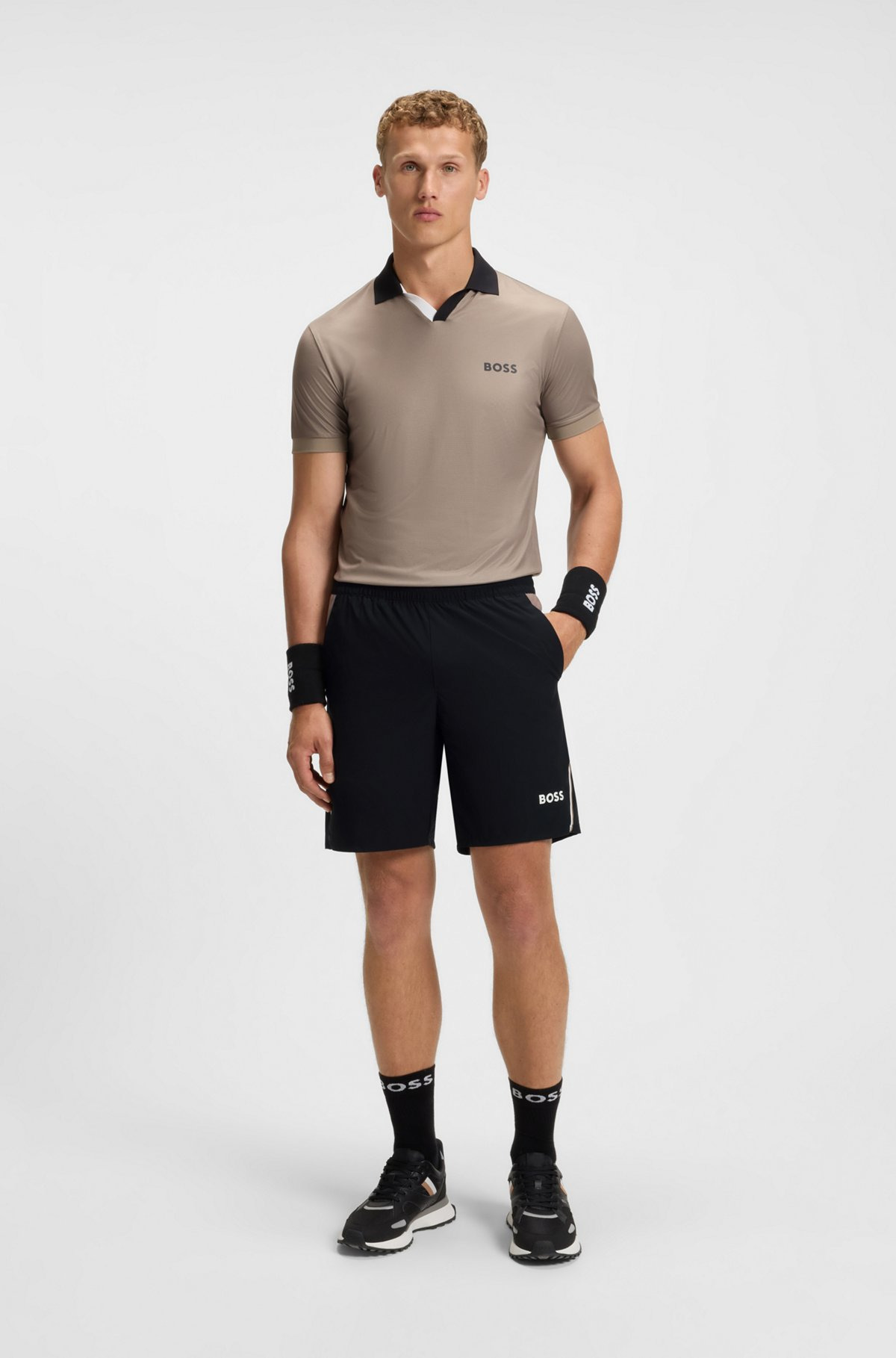 ACTIVE TENNIS SHORTS IN STRETCH FABRIC WITH MOISTURE MANAGEMENT - 3