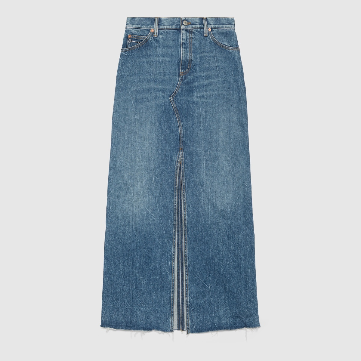 Organic denim skirt with Horsebit - 1