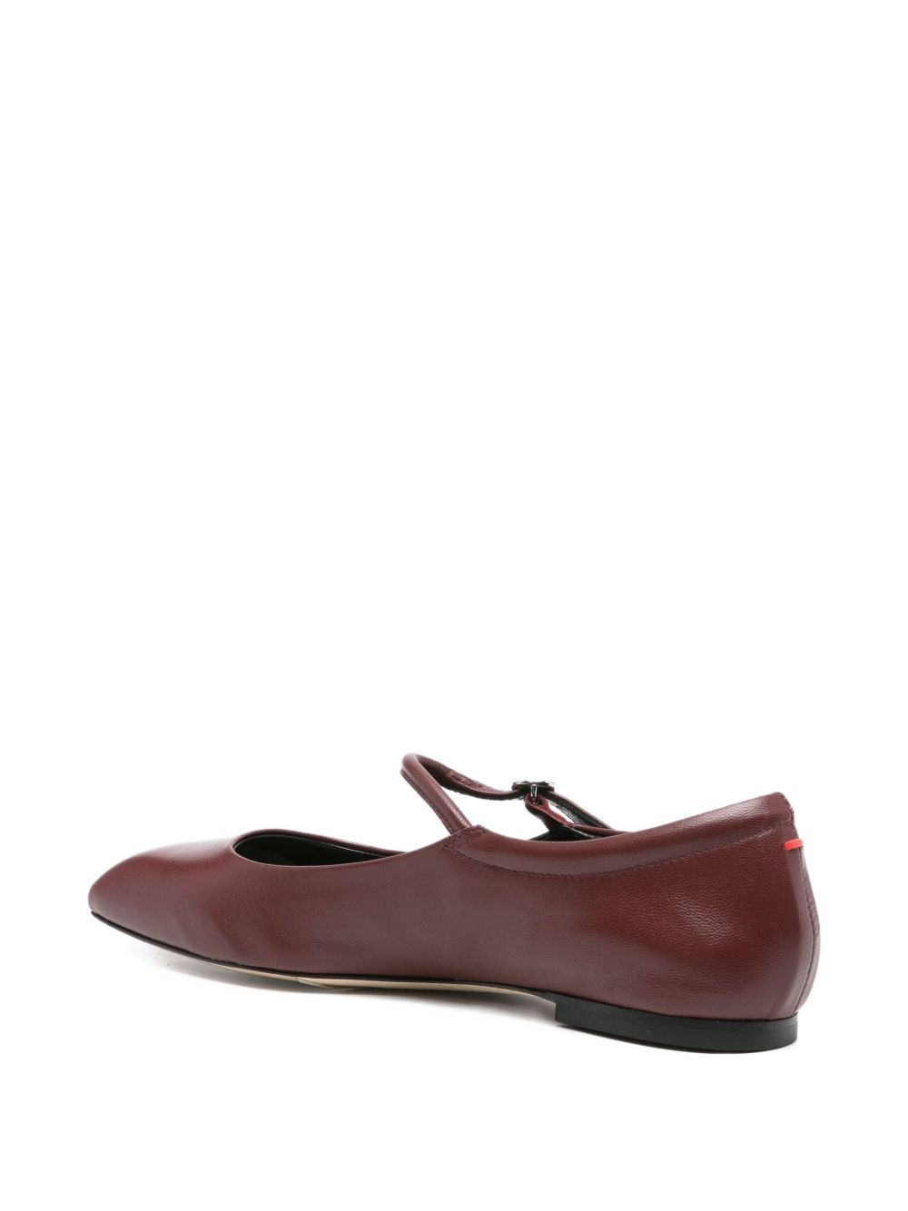leather buckle flat pumps - 3
