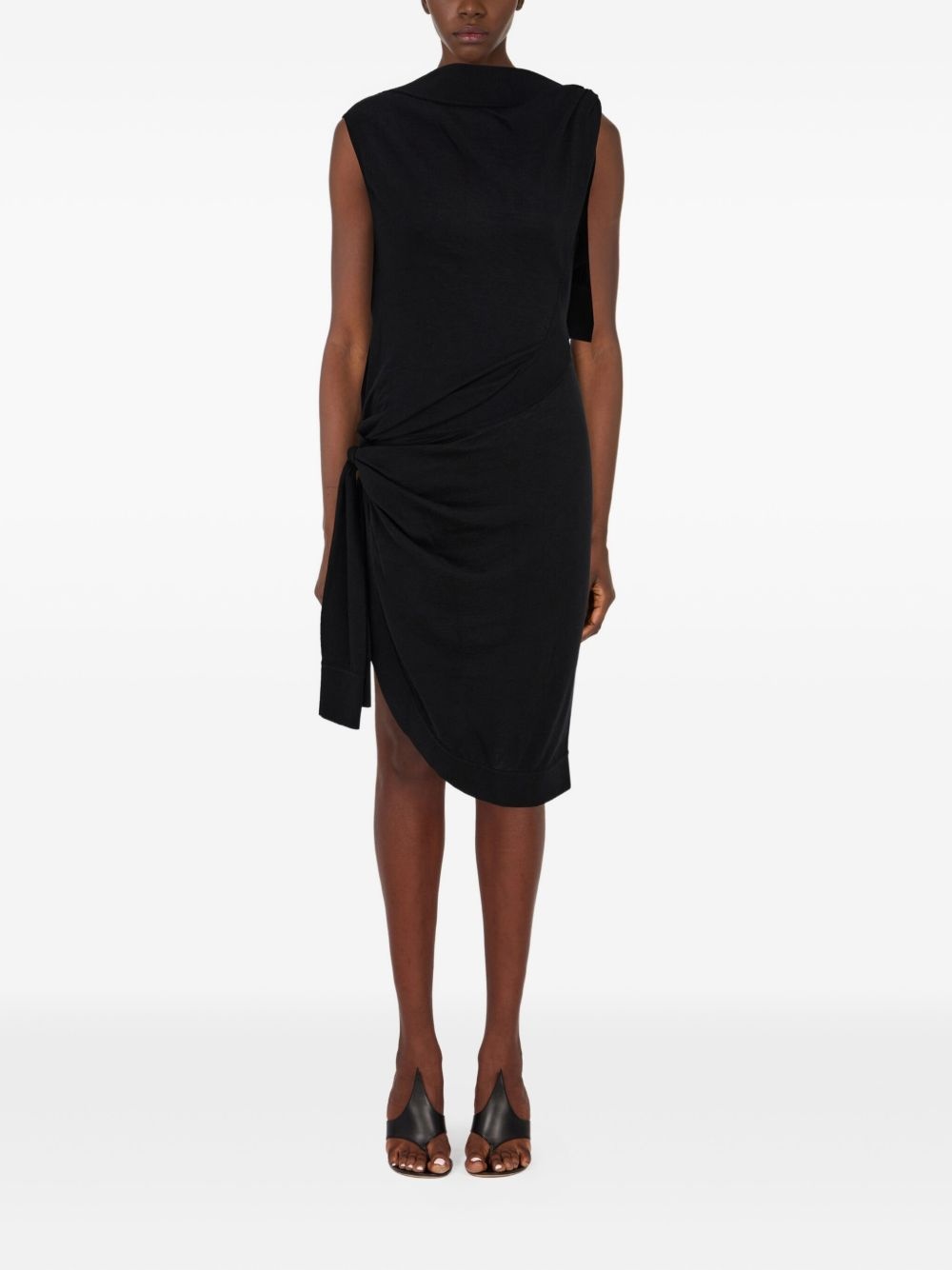 asymmetric wrap dress - 3