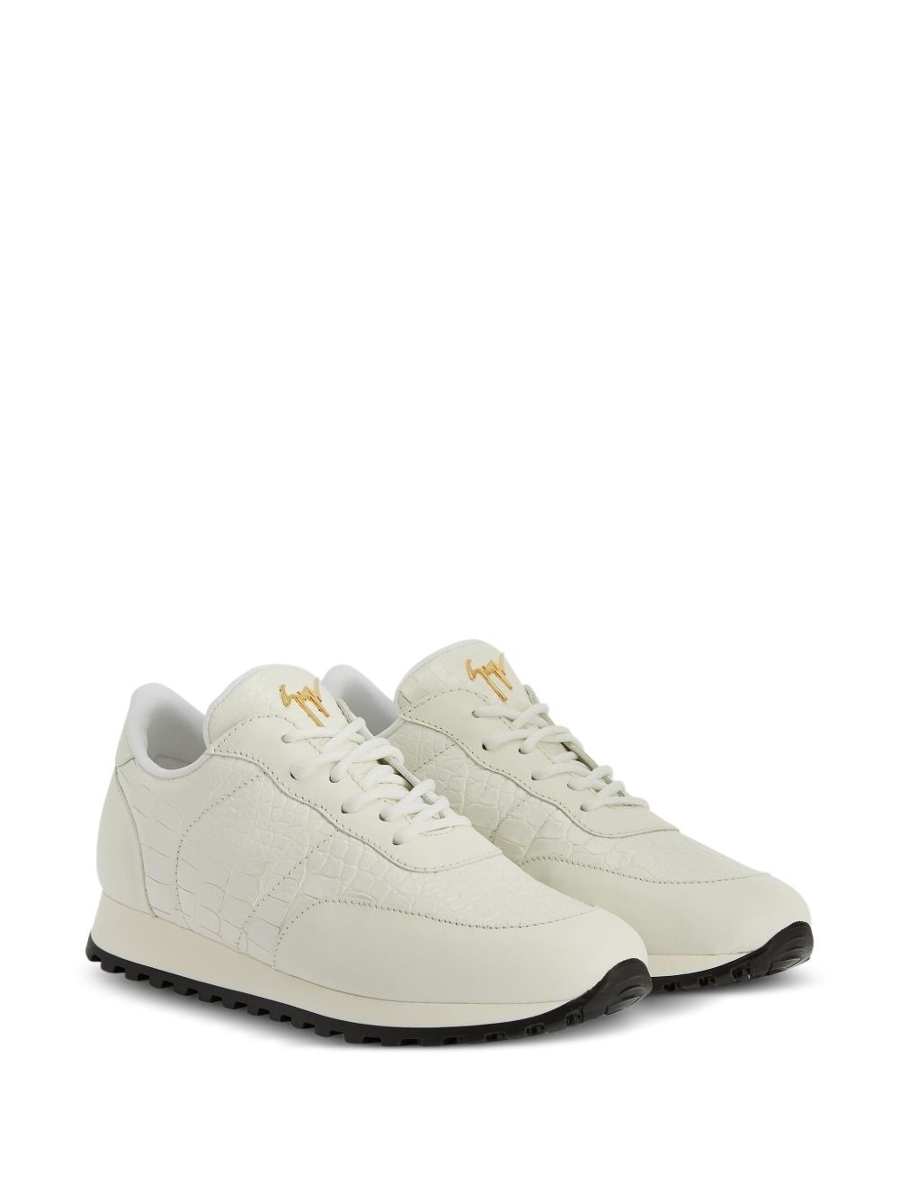 Jimi crocodile-effect leather sneakers - 2