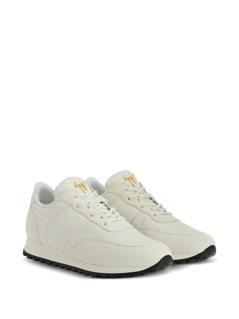 Giuseppe Zanotti Jimi crocodile-effect leather sneakers outlook