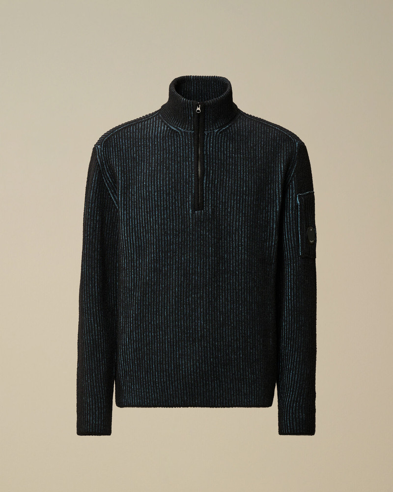 Fleece Knit Half Zip Sweater 1