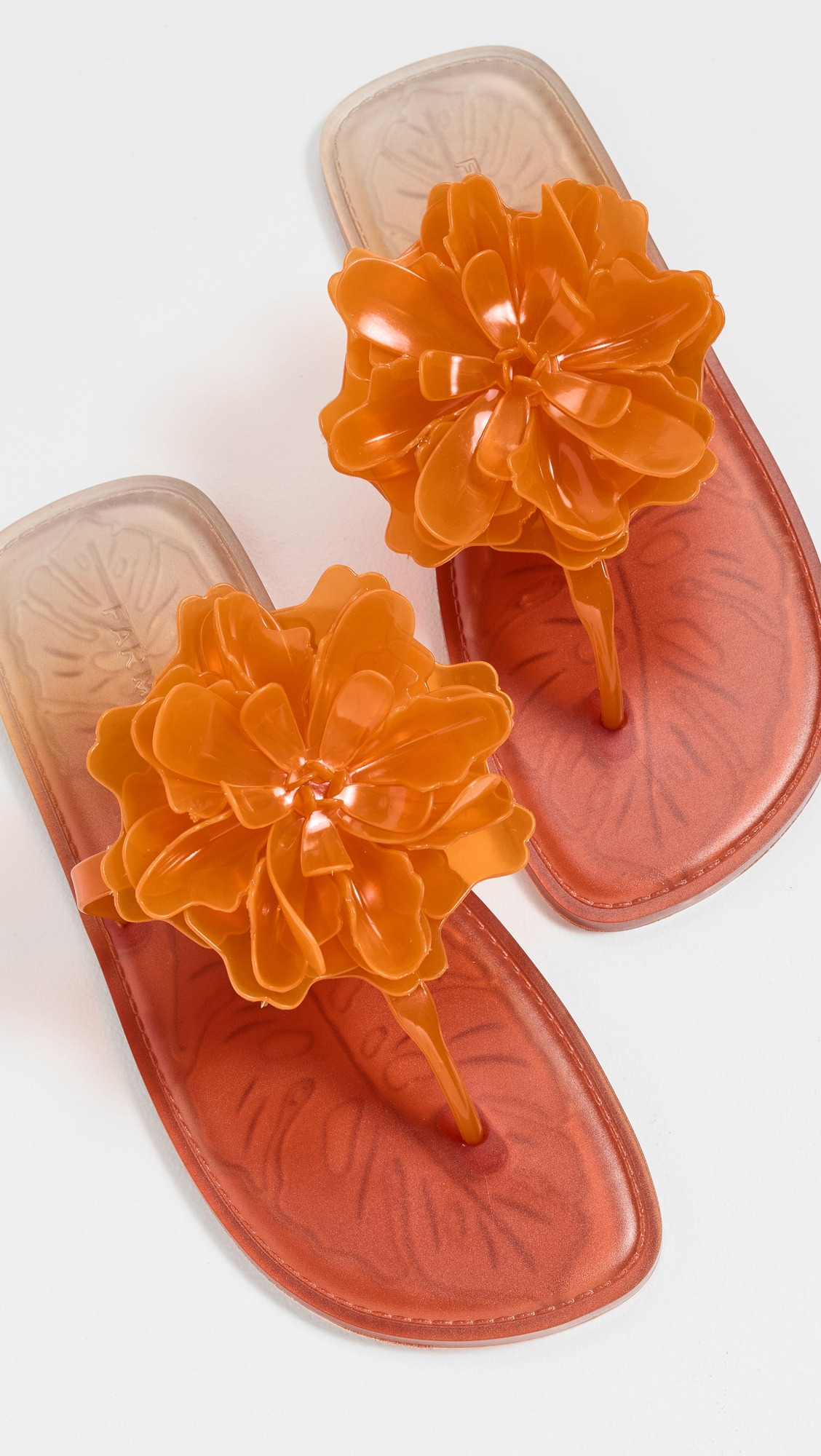 Citrus Flower Jelly Flat Sandals - 4