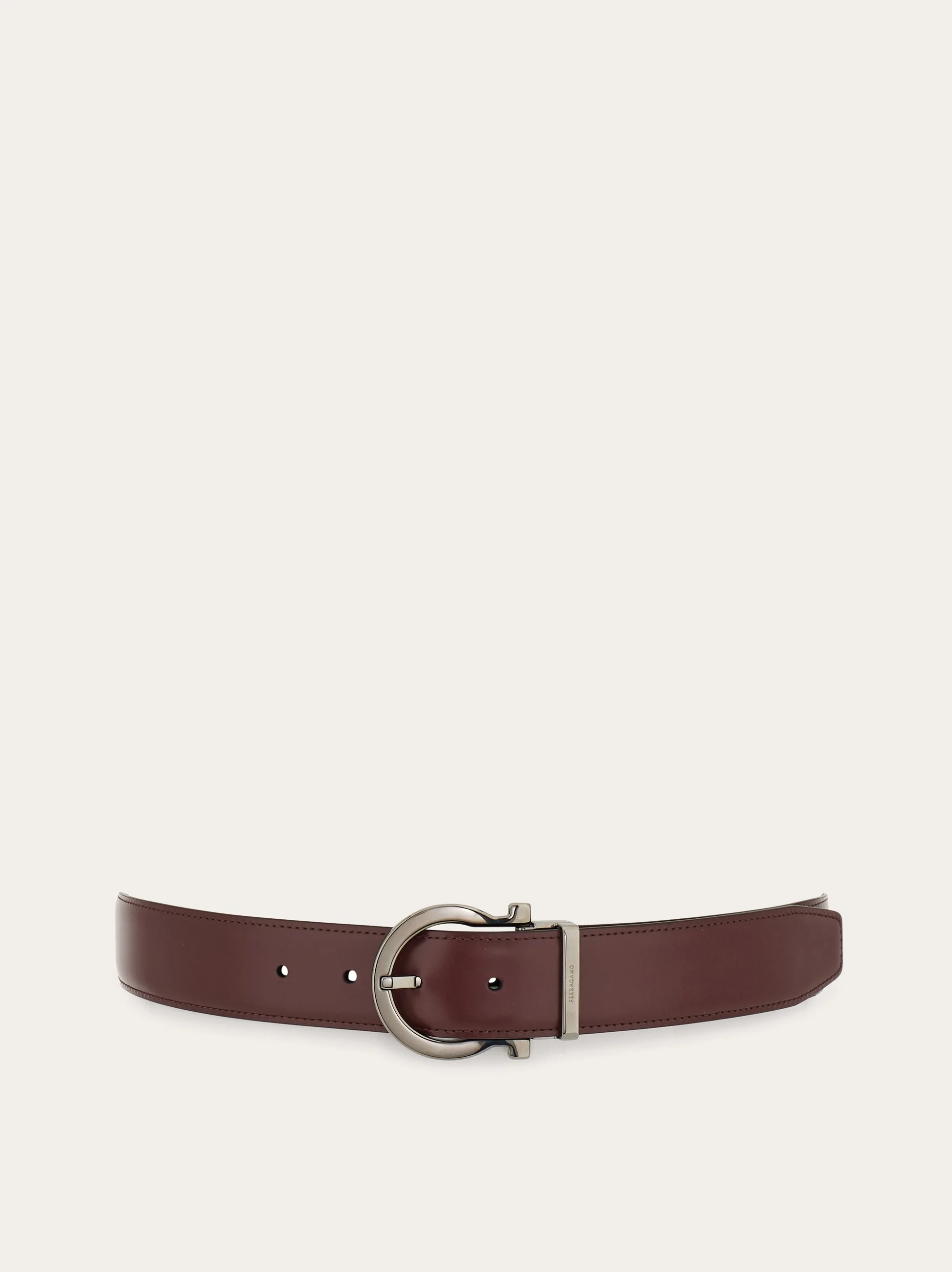 Reversible and adjustable Gancini belt - 1