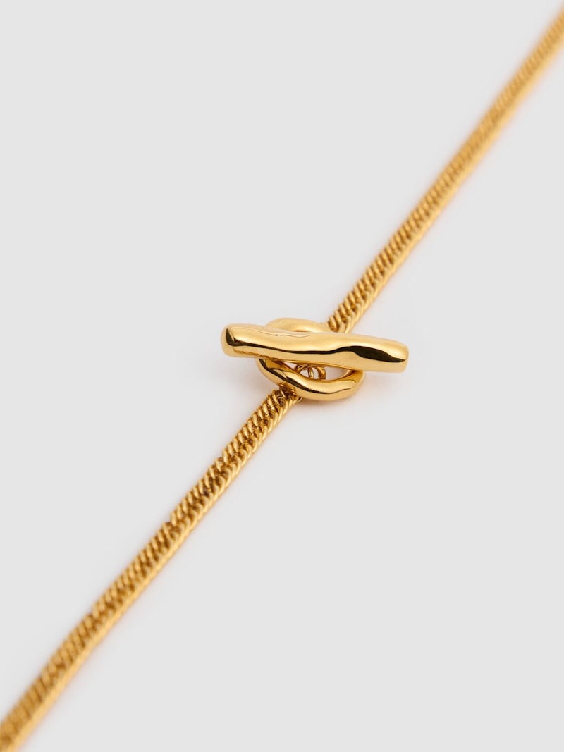 Gold plated necklace w/ double charm - 5